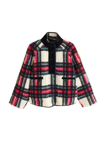 Next Fleecová mikina citronová / krvavě červená / černá bílá