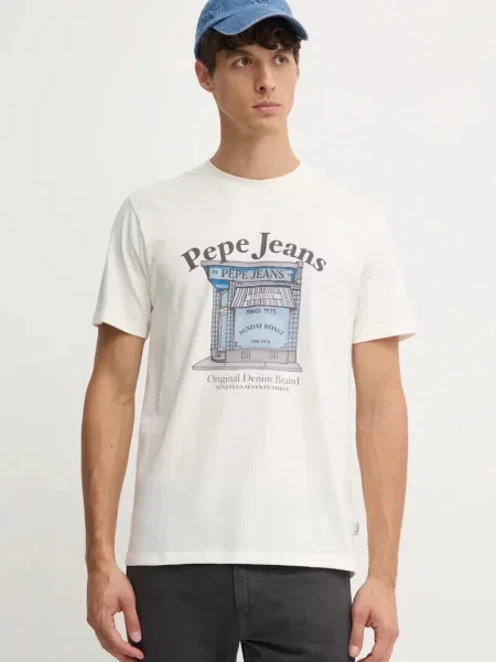 Kratka majica Pepe Jeans AGGO bež