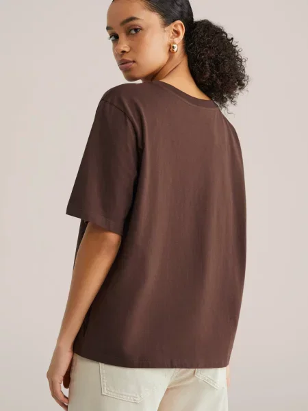 WE Fashion Tricou închis maro