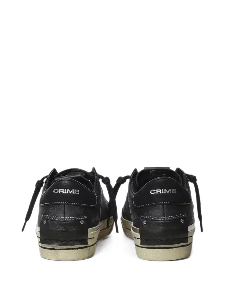 Δερμάτινα sneakers Crime London με φθαρμένο εφέ μαύρο