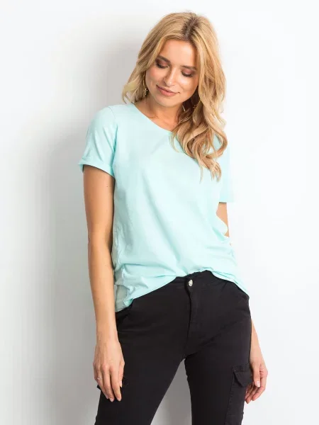 Tricou Fashionhunters turcoaz