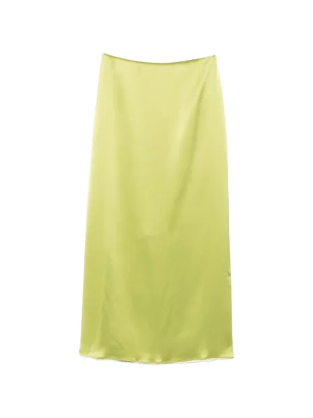 Fusta maxi Sophie Et Voilà din satin verde