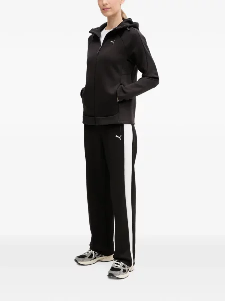 Pantaloni Puma cu dungi alergare negru