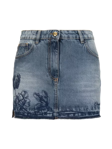 Spódnica jeansowa Elisabetta Franchi niebieska