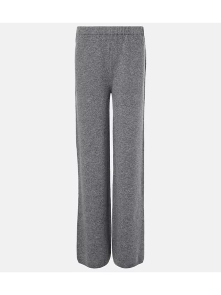 Športne hlače Aya Muse iz kašmirja siva