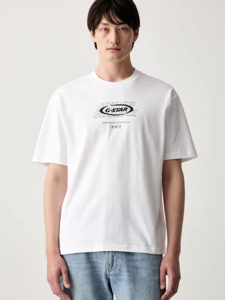 G-Star tricou pentru bărbați din Hyper gr relaxed alb