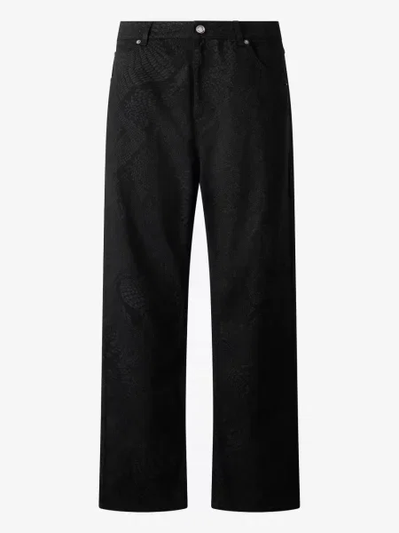 Pantaloni Roberto Cavalli cu imagine negru