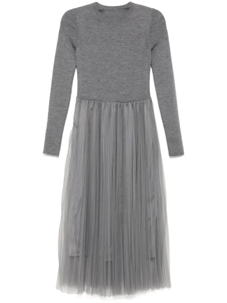 Rochie maxi Jnby cu mâneci lungi lungă de costum gri