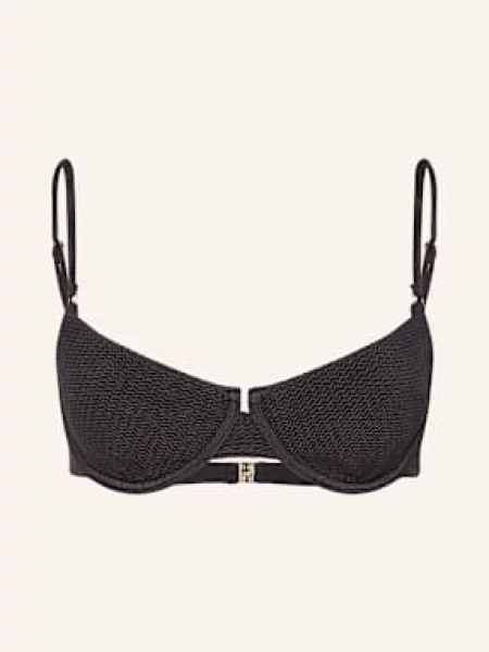 Seafolly Góra Od Bikini Z Fiszbinami Sea Dive schwarz czarny