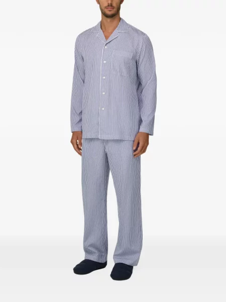Pijamale Boggi Milano din poplin albastru