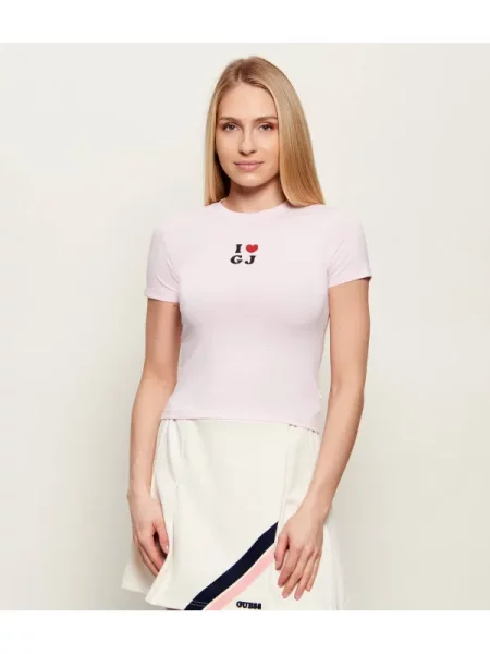 Guess Jeans Tricou I LOVE roz