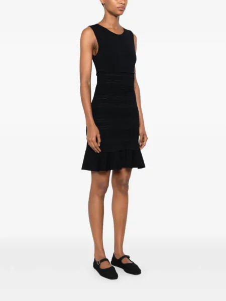 Rochie mini Sandro tricotate cu volane negru