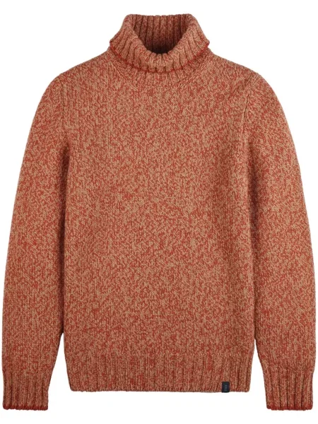 Sweter Fay wełniany pomarańczowy