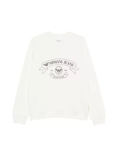 Bluza Emporio Armani z nadrukiem biała