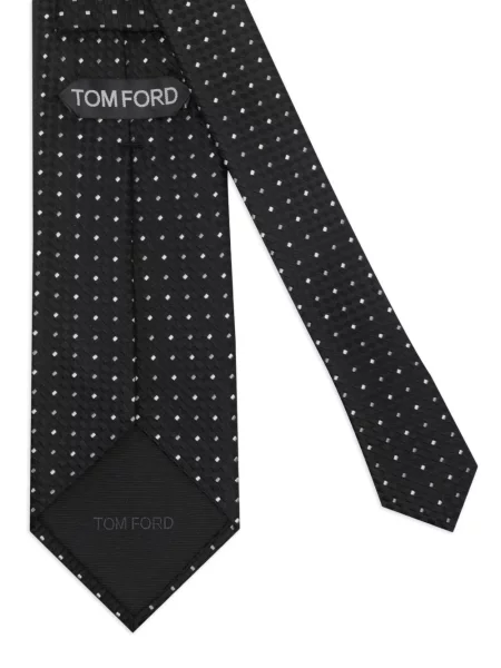 Selyem pöttyös nyakkendő Tom Ford fekete