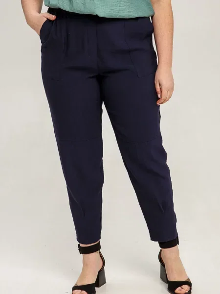 Лляні Штани повсякденні All Posa темно-синій сині