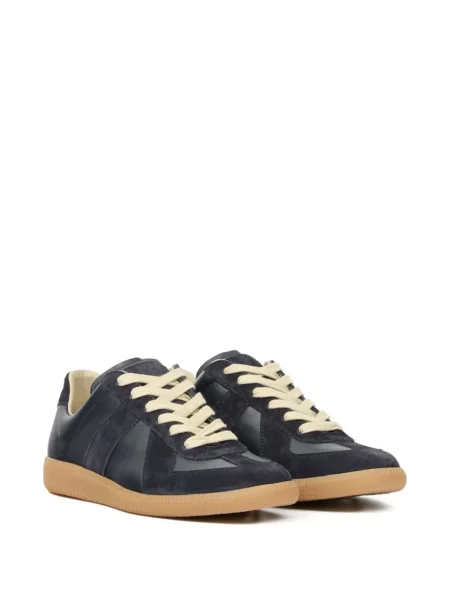Sneakers Maison Margiela με κορδόνια σουέντ μαύρο