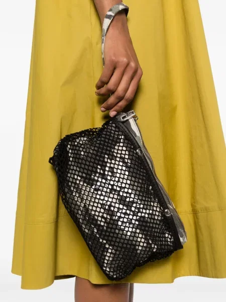 Clutch Secret Pon Pon με σχέδιο από διχτυωτό παραλλαγής πράσινο