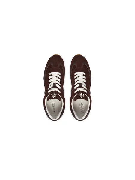 Sneakersy LAUREN RALPH LAUREN Dani Lw Prfl Sk Ltl hnedá