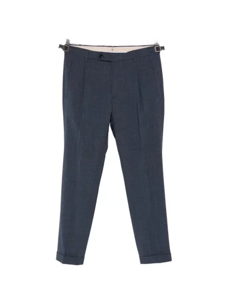 Pantaloni Berwich plisate albastru