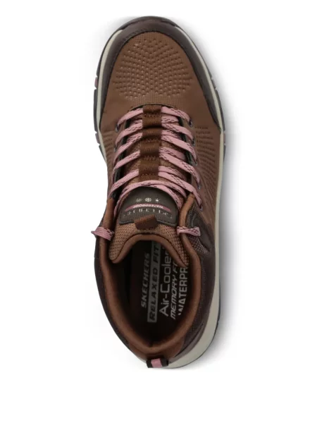 Маратонки Skechers с връзки с дантела кафяво