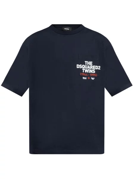 Tricou Dsquared2 cu imagine albastru