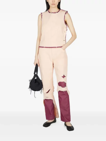 Top Raf Simons fără mâneci roz