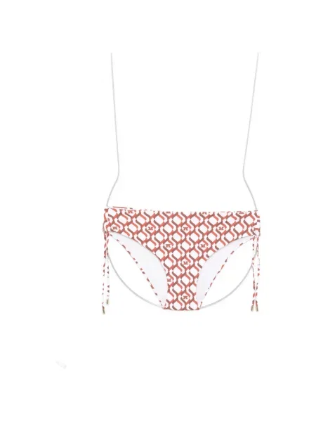 Bikini Max Mara cu imprimeu geometric alb