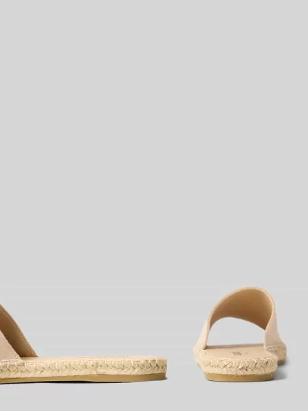 Sandałki z detalem z logo model PLAGE VELOUR' Espadrij beżowe