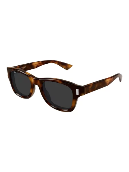 Okulary przeciwsłoneczne Saint Laurent chunky brązowe