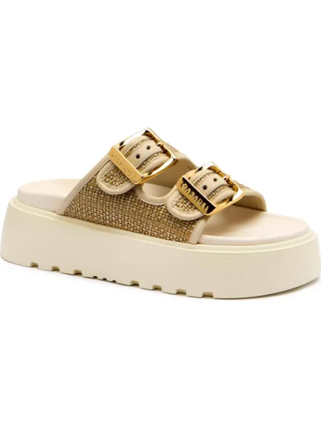 Casadei Șlapi ARUBA BAMBU cu adaos de piele bej