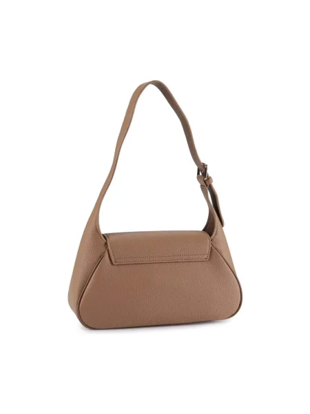 Lniana torebka Valentino Bags beżowa