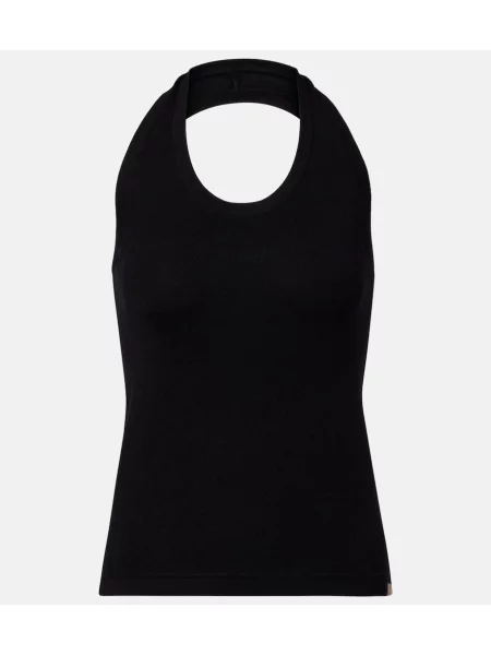 Kasmír halter nyakú felső Extreme Cashmere fekete