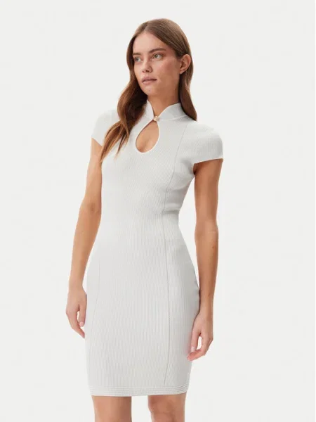 Guess Rochie tricotată Écru alb