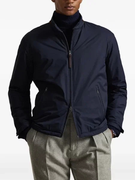 Mănuși Polo Ralph Lauren din piele de căprioară cu șireturi cu vârf închis albastru