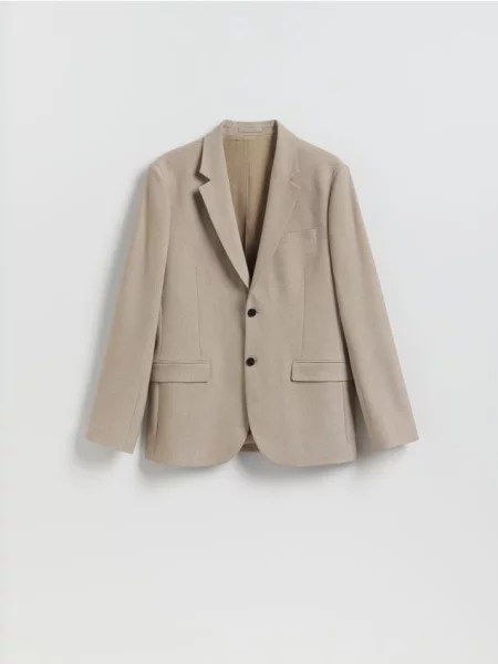 Reserved Блейзер regular fit з бежевий