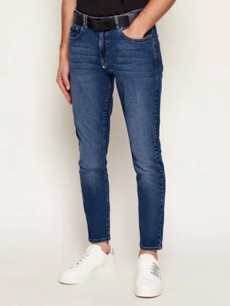 Philipp Plein Blugi Greatness | Skinny fit albastru