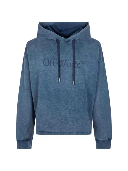 Hanorac cu glugă Off-white cu autograf alb