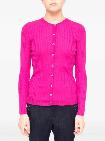 Cardigan La Rose din cașmir roz