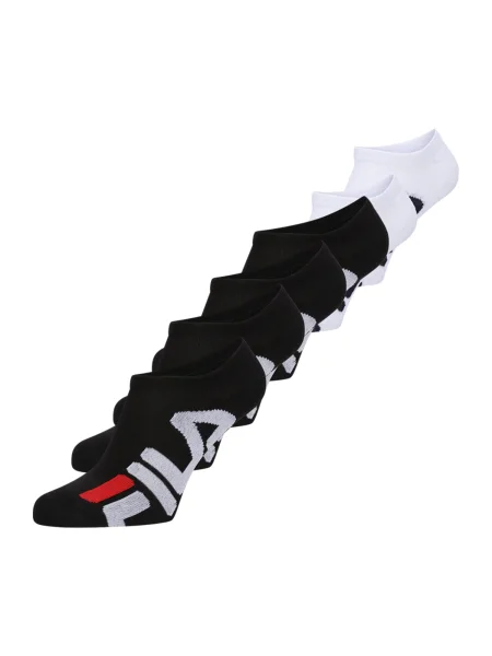 FILA Șosete gri deschis / roșu / negru alb