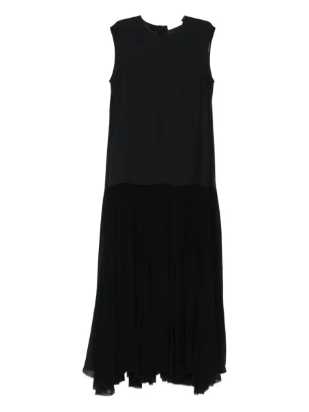 Rochie fără mâneci Kristensen Du Nord fără mâneci plisată de costum negru