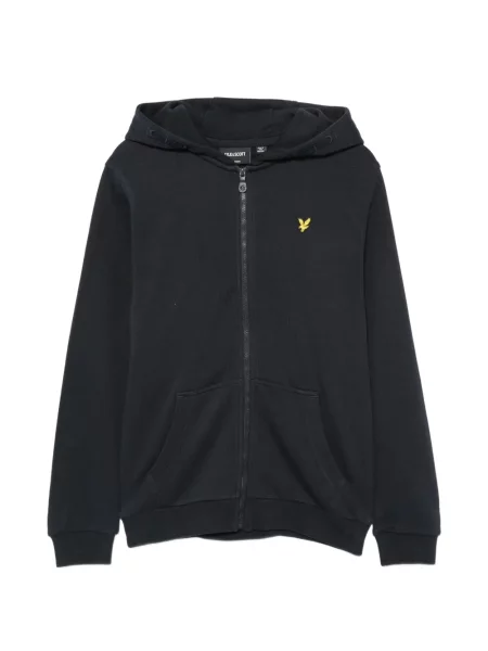Bluza z kapturem dziecięca Lyle & Scott niebieska