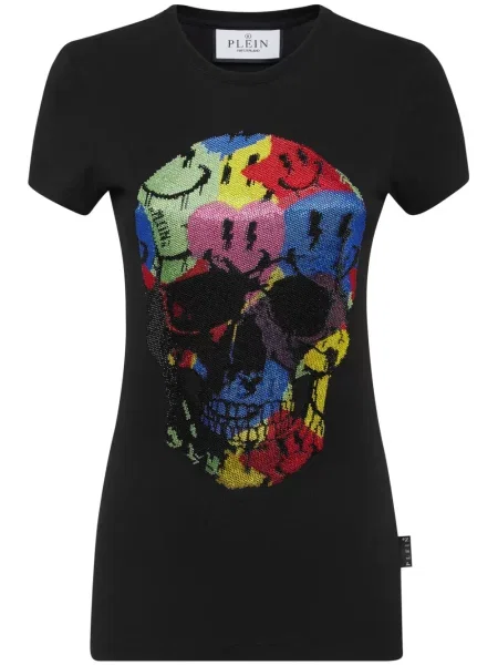 Tricou Philipp Plein cu imagine negru