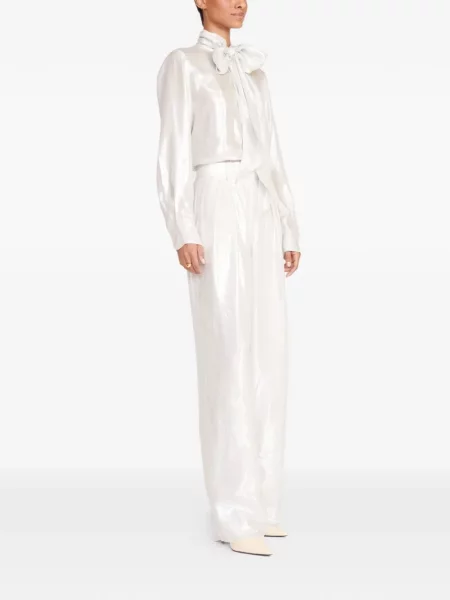 Топ Staud с панделка бяло