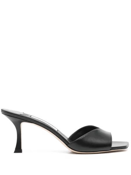 Papuci tip mules Jimmy Choo din piele negru