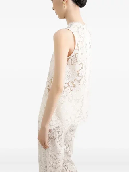 Top Dolce & Gabbana din dantelă alb