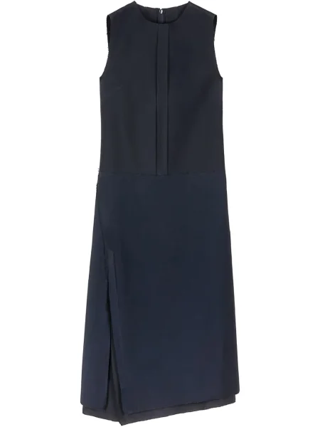 Rochie Ports 1961 de lână cu crăpătură de costum albastru