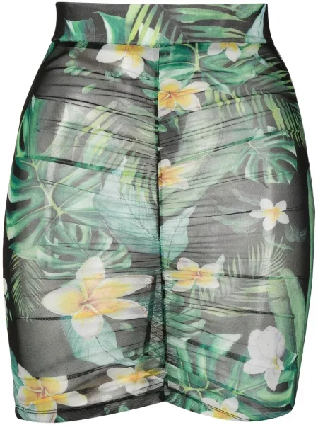 Fustă Philipp Plein cu imagine verde