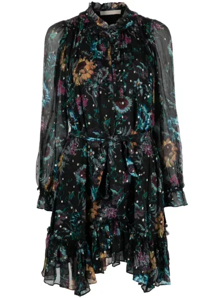 Rochie Ulla Johnson cu model floral cu imagine de costum negru