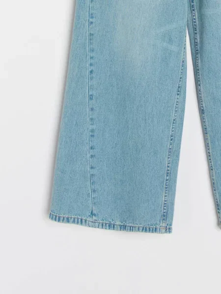 Джинси wide leg бірюзовий